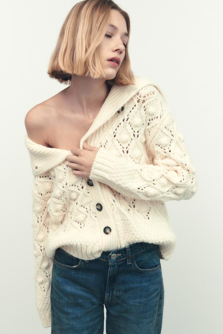 Zara pom pom jacket new arrivals